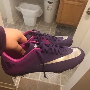 purple nike cleats